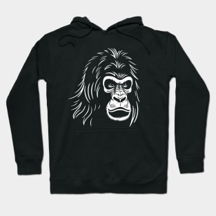 Powerful Gorilla Head Design Hoodie